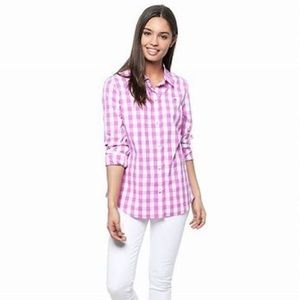 Gap Pink and White Gingham Button Down
